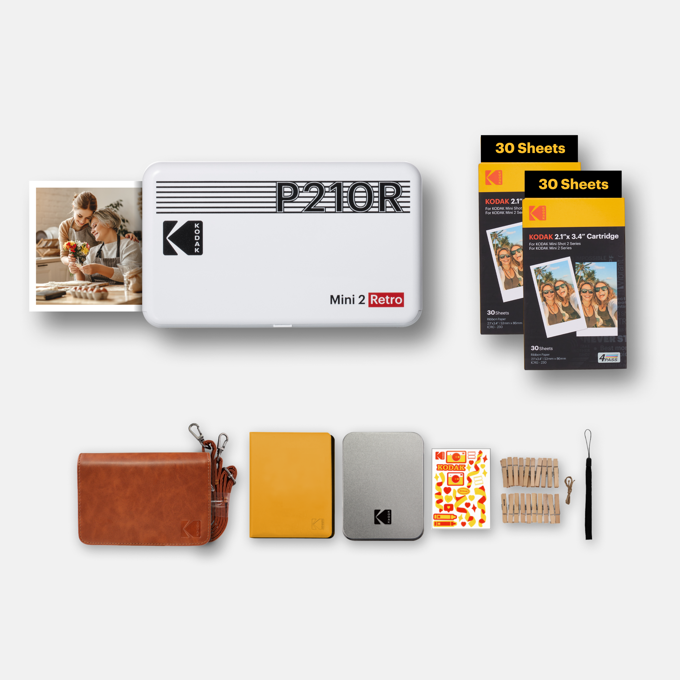 KODAK Mini 2 Retro P210R Gift Bundle